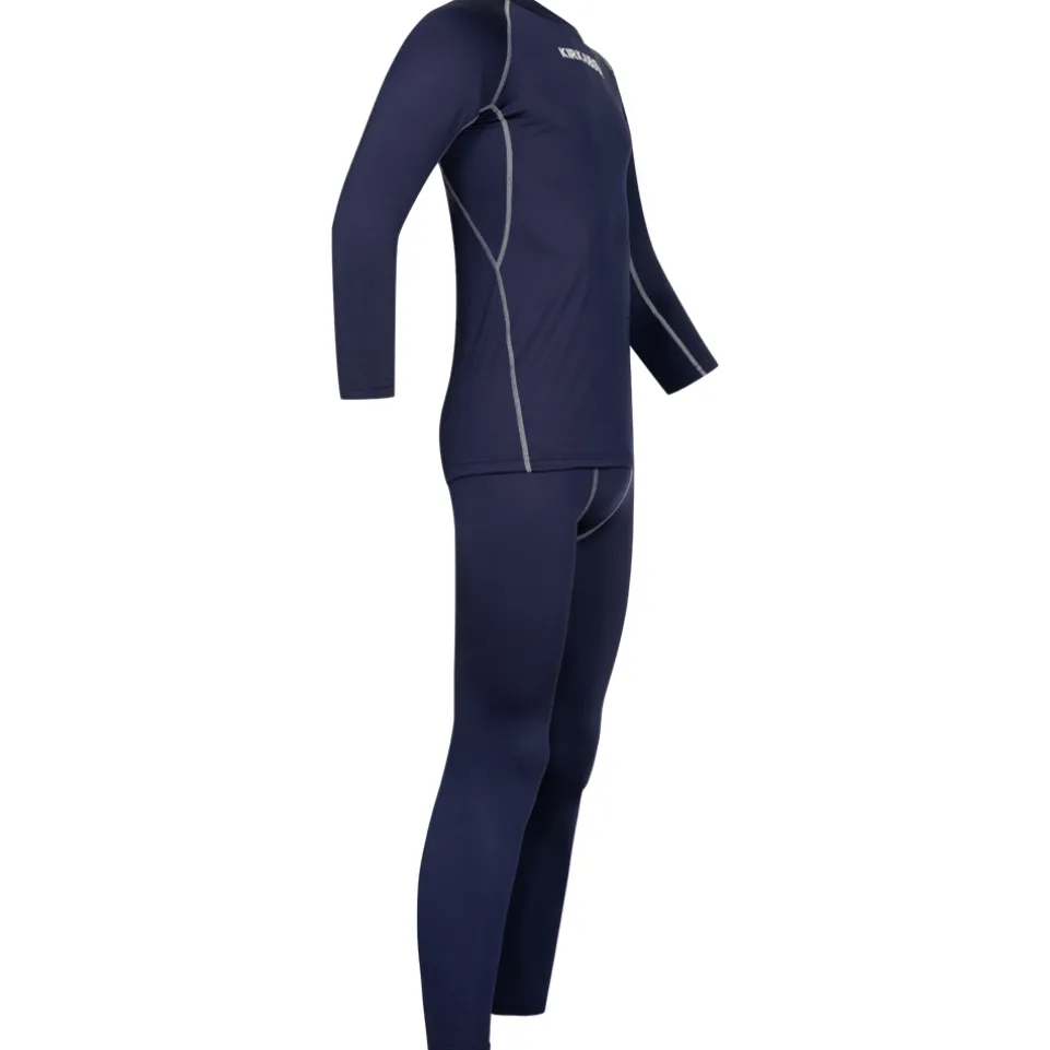 KIRKJUBØUR® "Hafjall" Herren Thermounterwäsche Set 2-tlg. blau