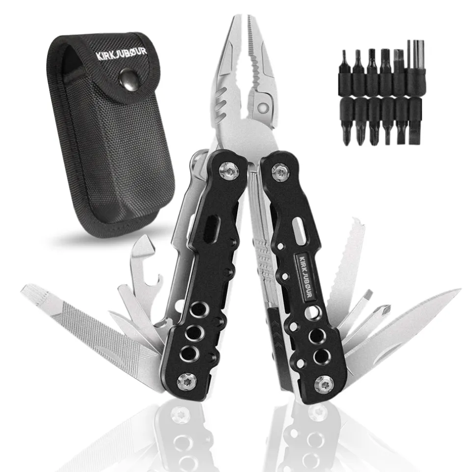 KIRKJUBØUR® "Hödur" Edelstahl 14-in-1 Multifunktionswerkzeug