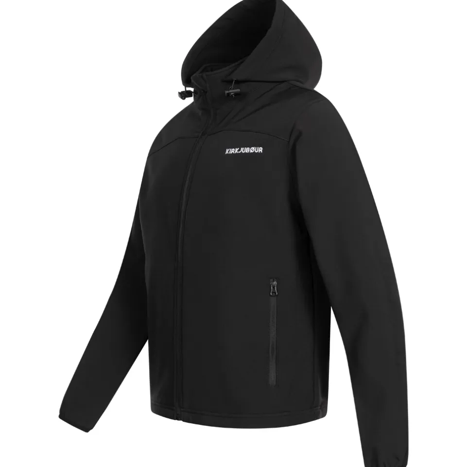 KIRKJUBØUR® "Hestur" Herren SOFTSHELLjacke 10.000 mm Wassersäule schwarz