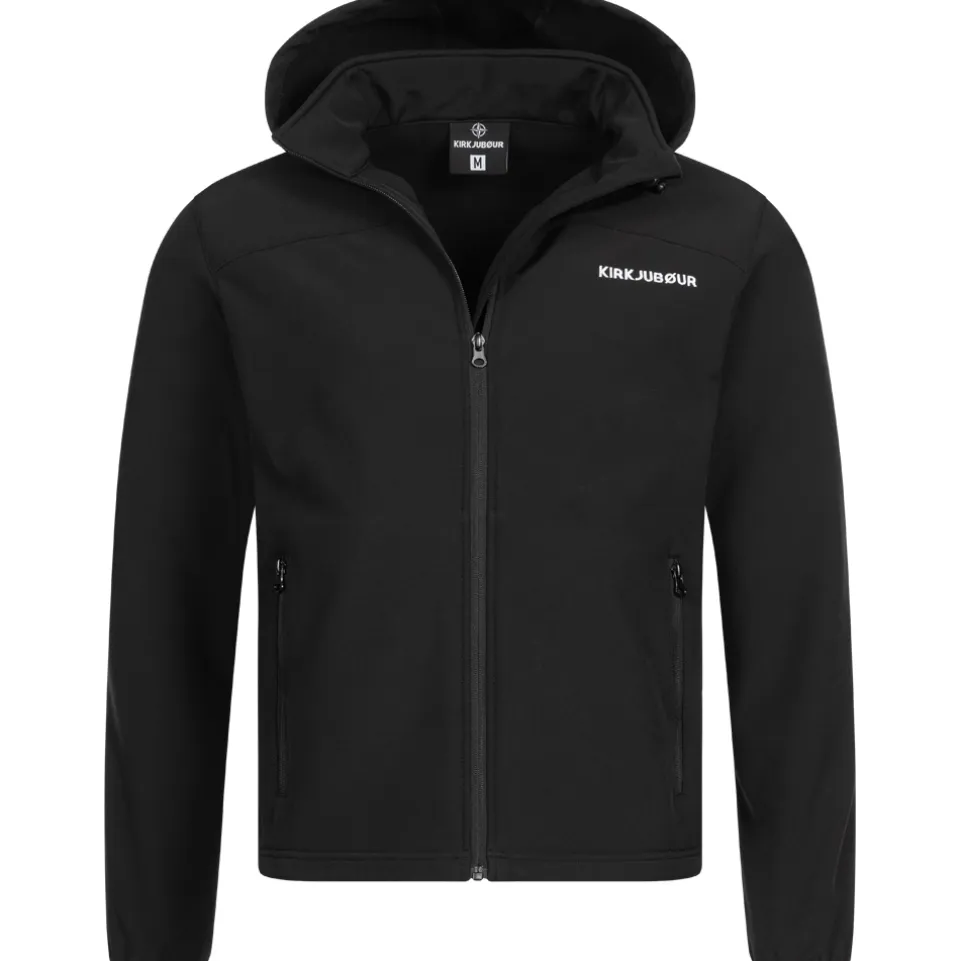 KIRKJUBØUR® "Hestur" Herren SOFTSHELLjacke 10.000 mm Wassersäule schwarz