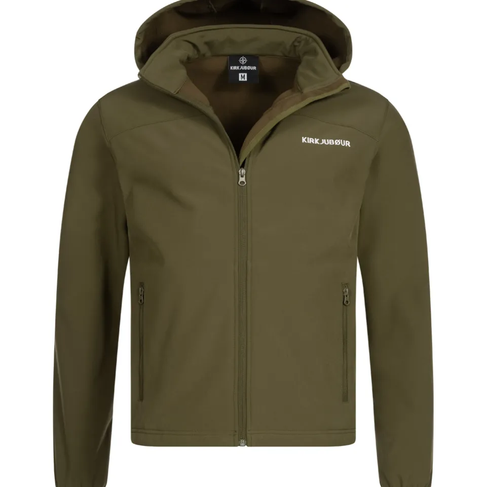 KIRKJUBØUR® "Hestur" Herren SOFTSHELLjacke 10.000 mm Wassersäule khaki braun