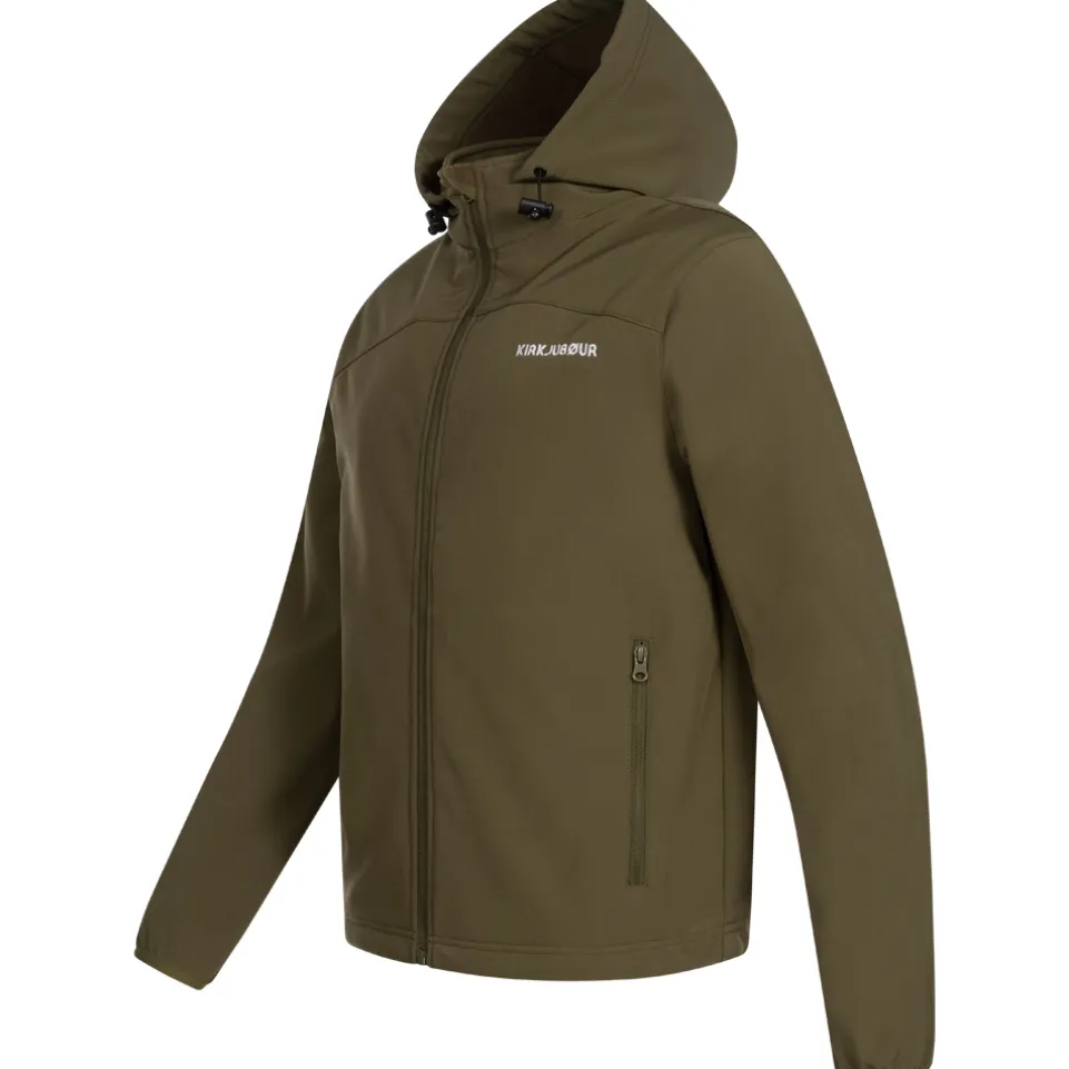KIRKJUBØUR® "Hestur" Herren SOFTSHELLjacke 10.000 mm Wassersäule khaki braun