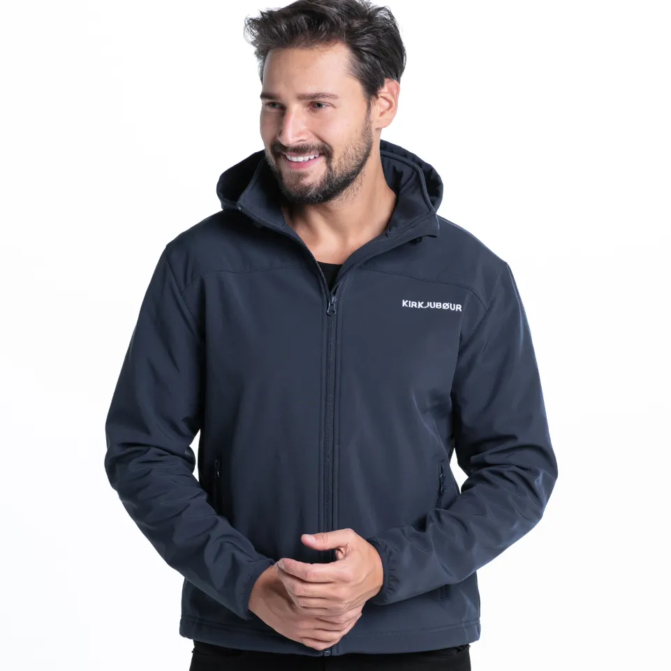 KIRKJUBØUR® "Hestur" Herren SOFTSHELLjacke 10.000 mm Wassersäule blau