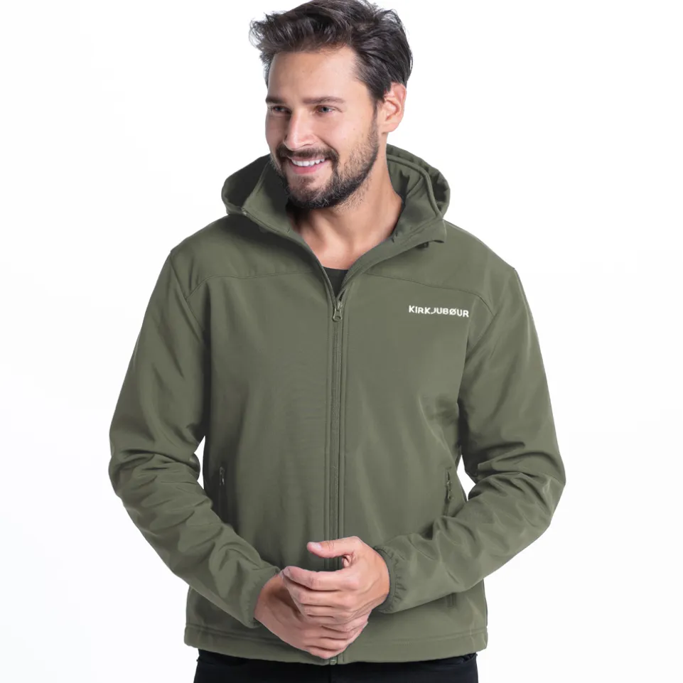 KIRKJUBØUR® "Hestur" Herren SOFTSHELLjacke 10.000 mm Wassersäule grün