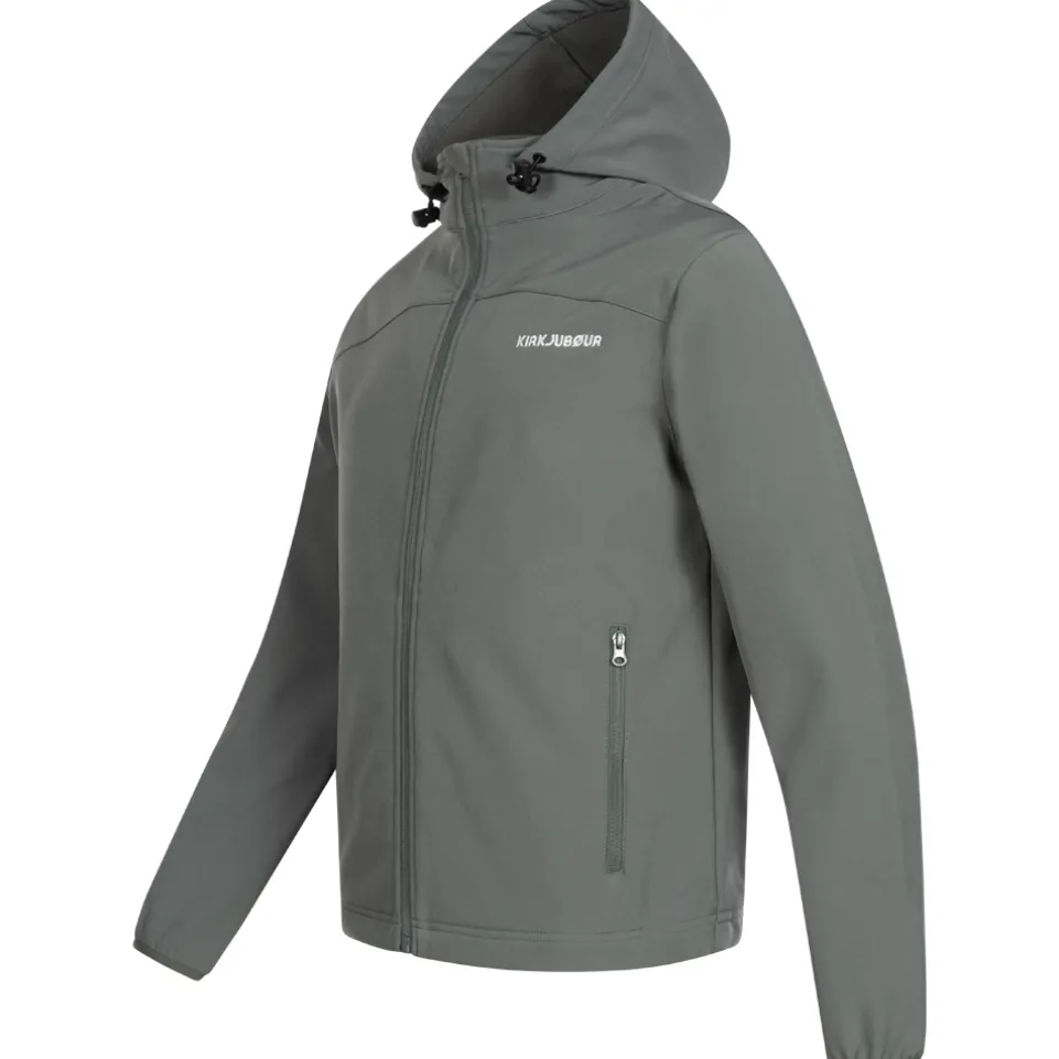 KIRKJUBØUR® "Hestur" Herren SOFTSHELLjacke 10.000 mm Wassersäule grau