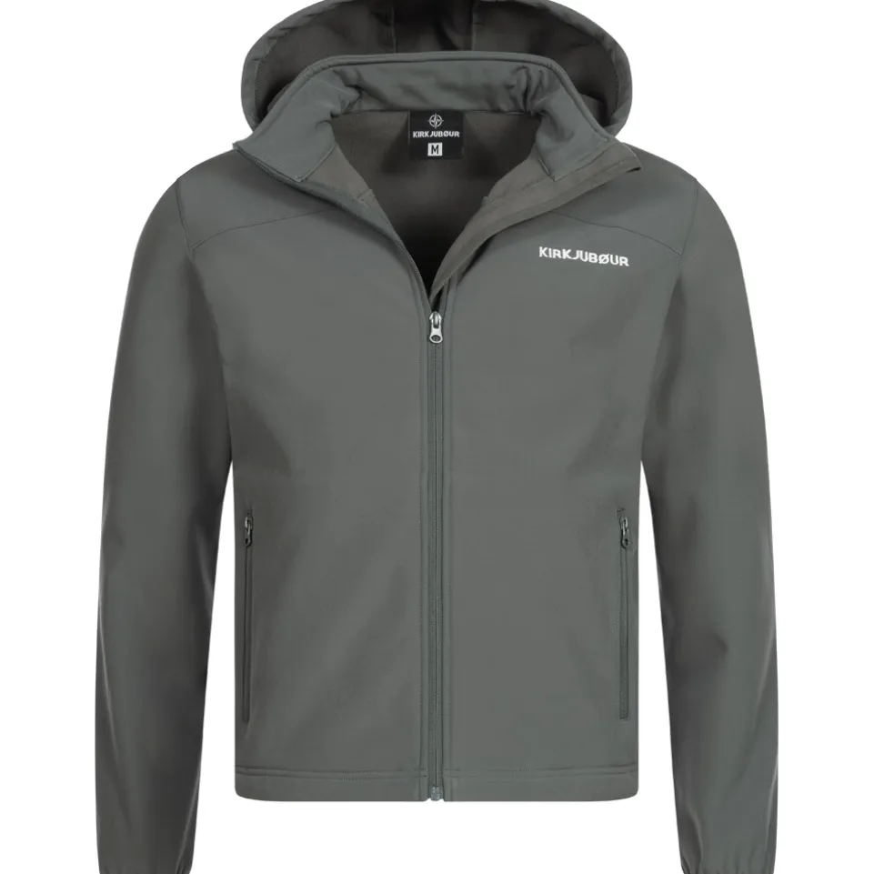 KIRKJUBØUR® "Hestur" Herren SOFTSHELLjacke 10.000 mm Wassersäule grau