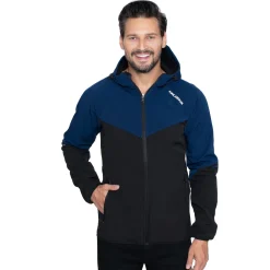 KIRKJUBØUR® "Njordr" Herren SOFTSHELLjacke 10.000 mm Wassersäule navy/schwarz