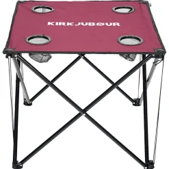 KIRKJUBØUR® "Solkatt" faltbarer Campingtisch weinrot