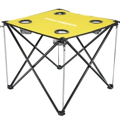 KIRKJUBØUR® "Solkatt" faltbarer Campingtisch ocker