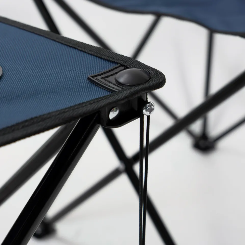 KIRKJUBØUR® "Stjärna" 5er-Set Campingstühle mit Tisch navy