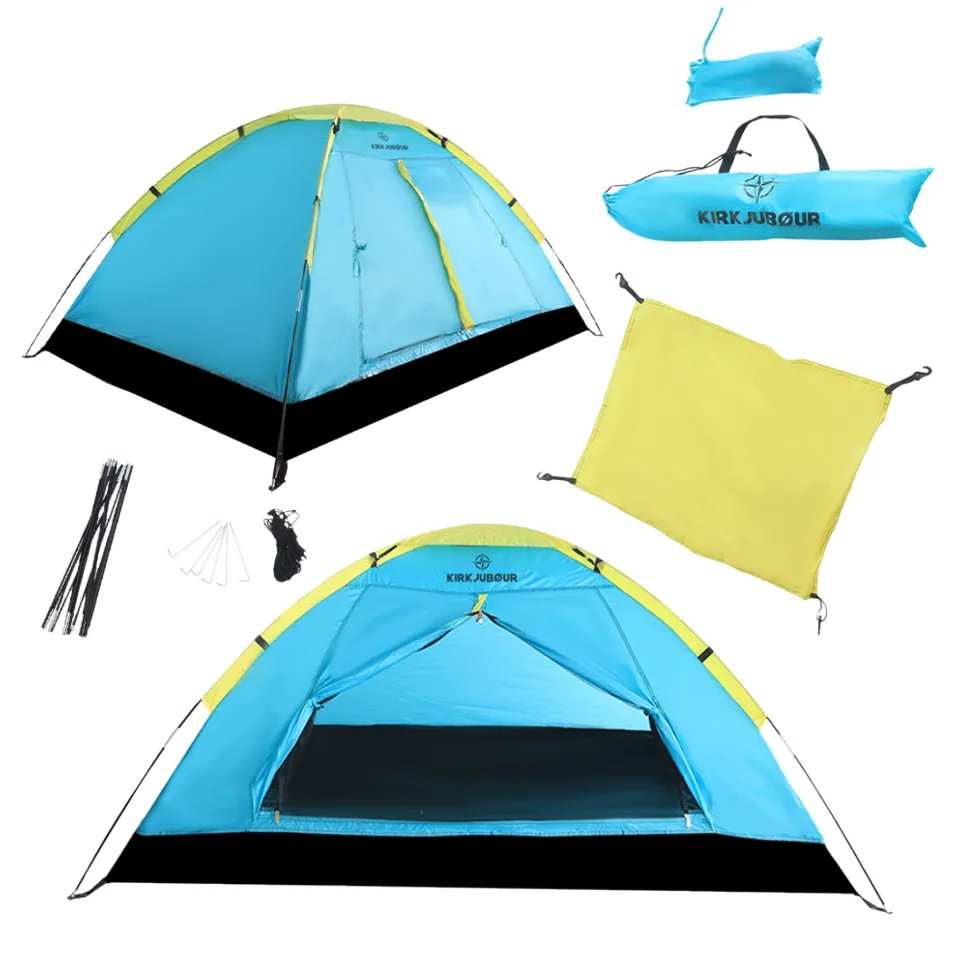 KIRKJUBØUR® "Vindr" 1 Person-Camping-Zelt türkis