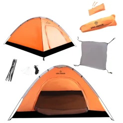 KIRKJUBØUR® "Vindr" 2 Personen-Camping-Zelt orange