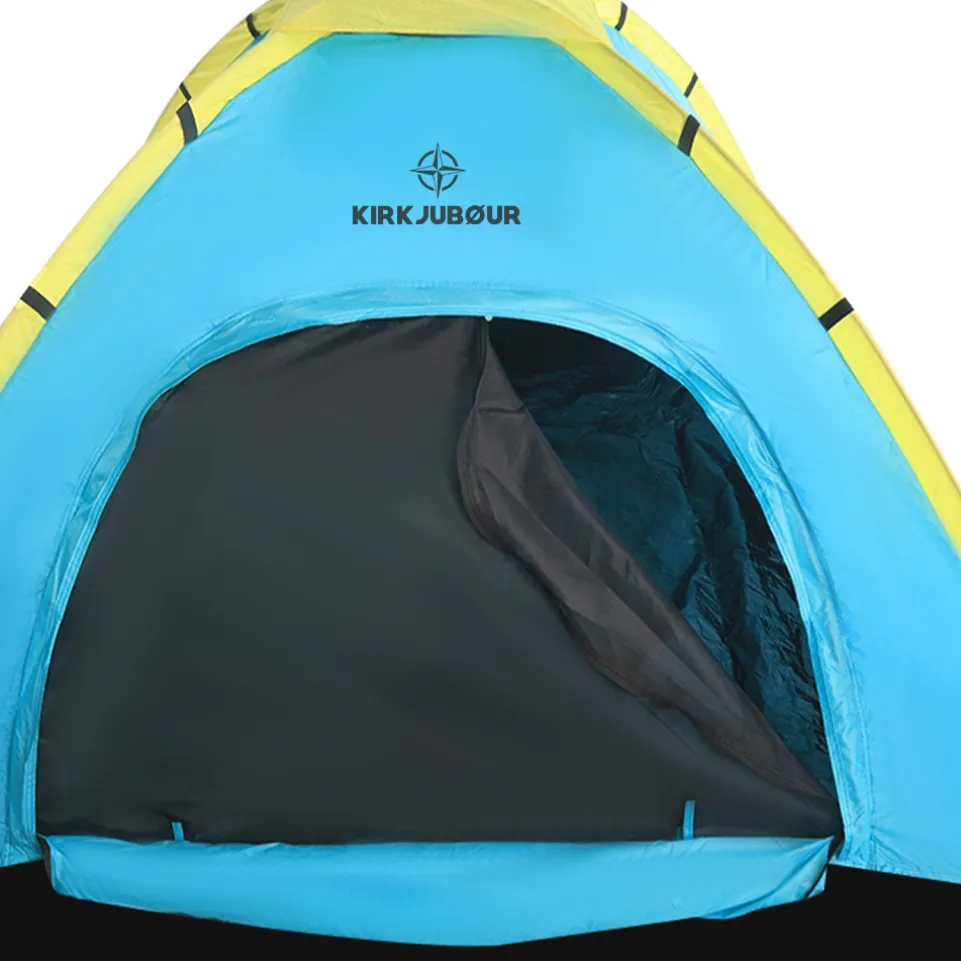 KIRKJUBØUR® "Vindr" 2 Personen-Camping-Zelt türkis
