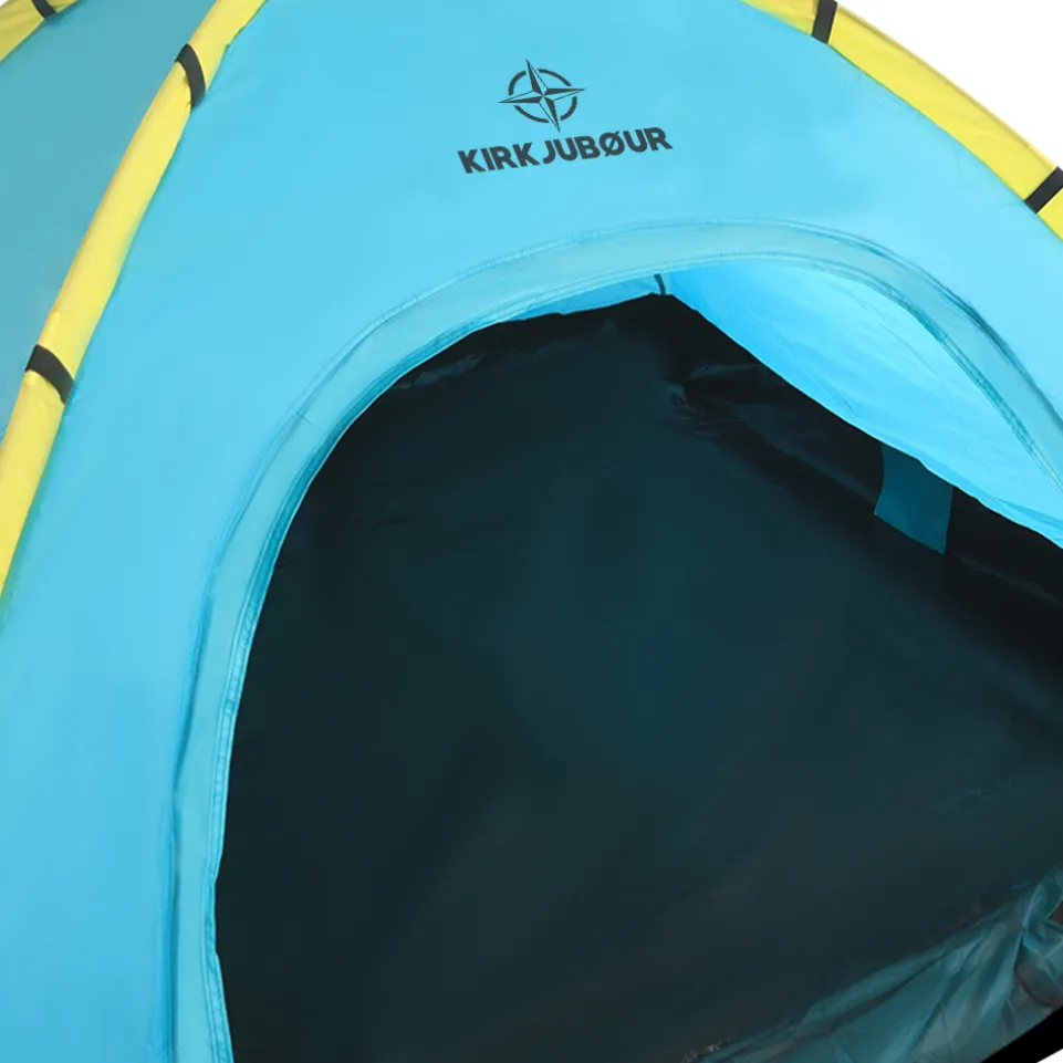 KIRKJUBØUR® "Vindr" 2 Personen-Camping-Zelt türkis