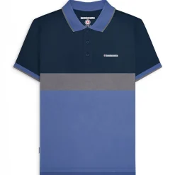 Lambretta Contrast Panel Herren Polo-Shirt SS1219-NAVY