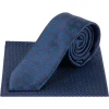 Lambretta Paisley Herren Strickkrawatte und Einstecktuch LAMAW2315-NAVY