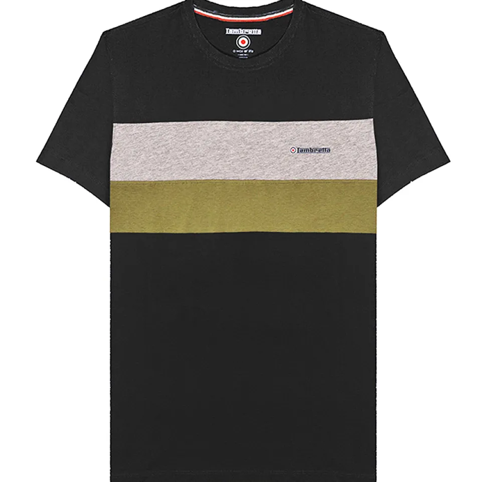 Lambretta Pannelled Tee Herren T-Shirt SS9036-BLK