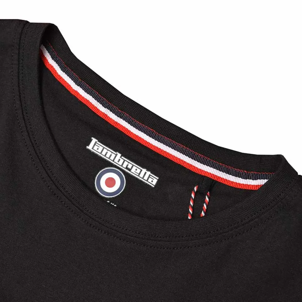 Lambretta Pannelled Tee Herren T-Shirt SS9036-BLK