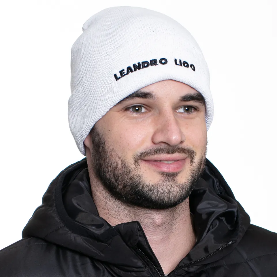 LEANDRO LIDO "Callata" Beanie Wintermütze weiß