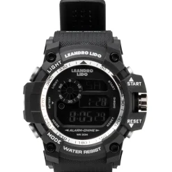LEANDRO LIDO "Monza" Unisex Sport Uhr schwarz weiß