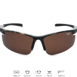 LEANDRO LIDO Power Sport Sonnenbrille camo/braun