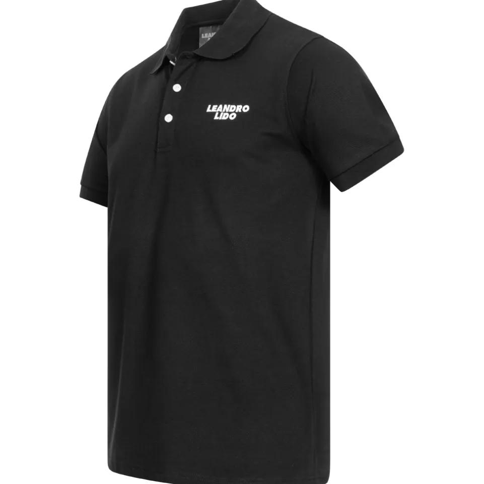 LEANDRO LIDO "Sorrent" Herren Polo-Shirt schwarz
