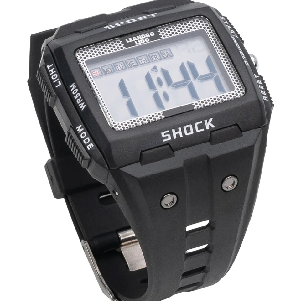 LEANDRO LIDO "Sterpeto" Unisex Sport Uhr schwarz gepunktet