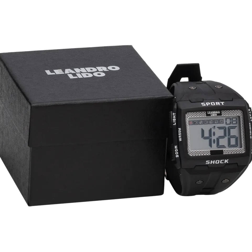 LEANDRO LIDO "Sterpeto" Unisex Sport Uhr schwarz gepunktet