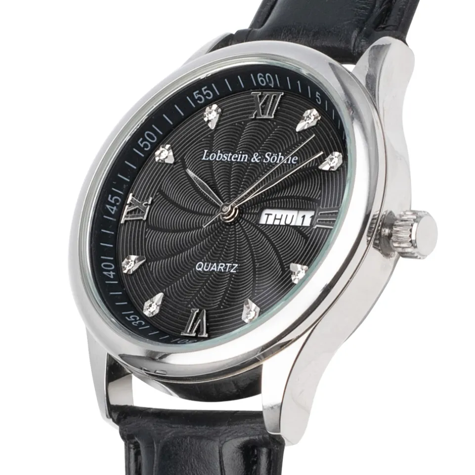 Lobstein & Söhne® "Augustus" Uhr schwarz