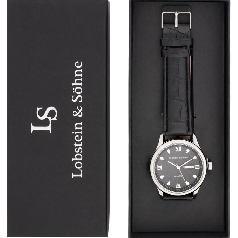 Lobstein & Söhne® "Augustus" Uhr schwarz