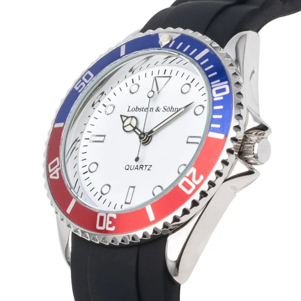 Lobstein & Söhne® "Konstantin" Uhr blau/rot