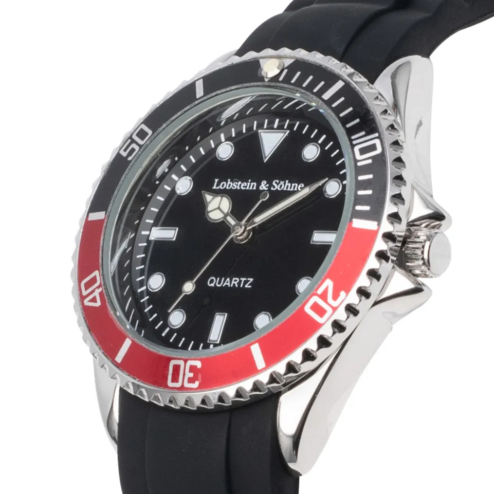 Lobstein & Söhne® "Konstantin" Uhr schwarz/rot