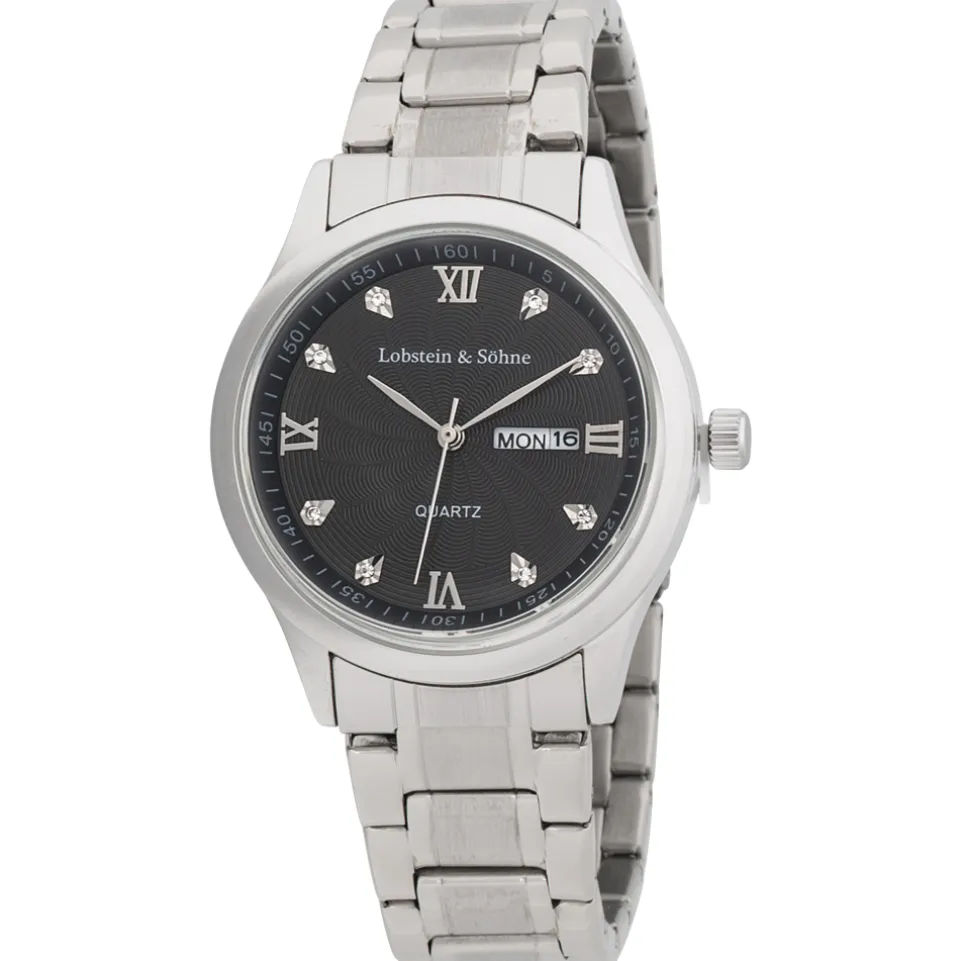 Lobstein & Söhne® "Leopold" Uhr silber/schwarz
