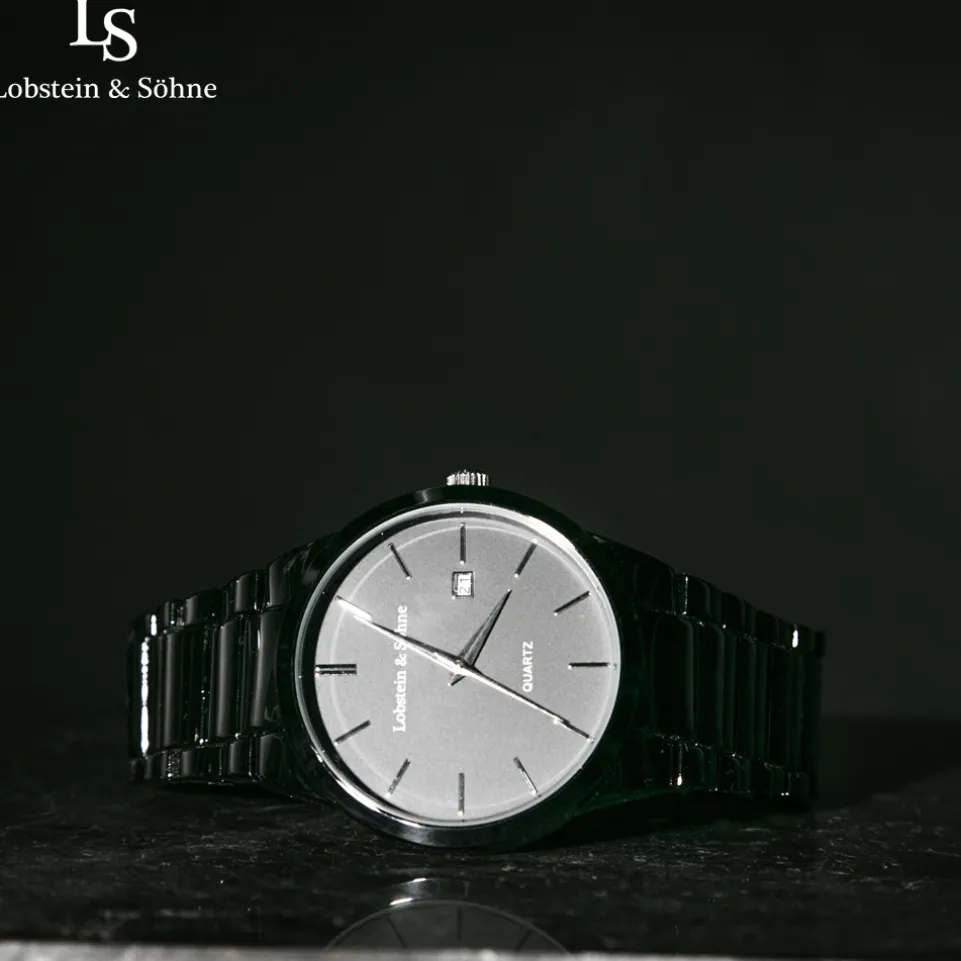 Lobstein & Söhne® "Oskar" Uhr schwarz
