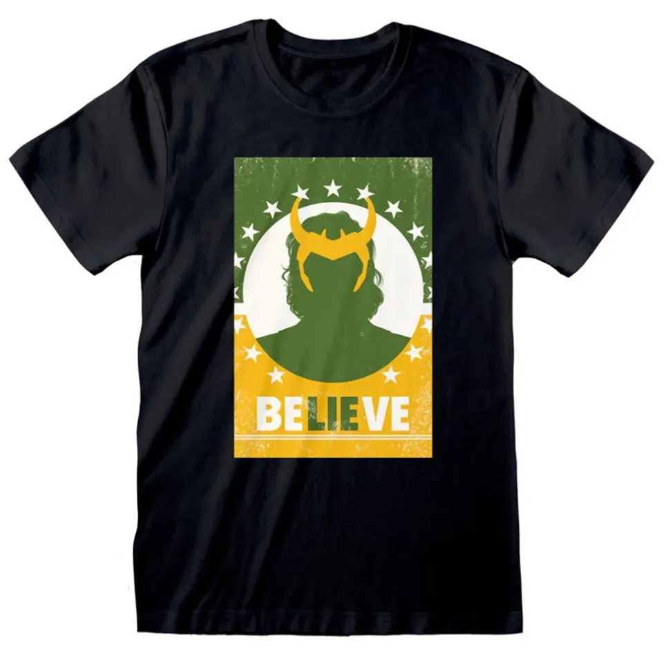 Loki Marvel Believe Herren T-Shirt LOK01972TSB