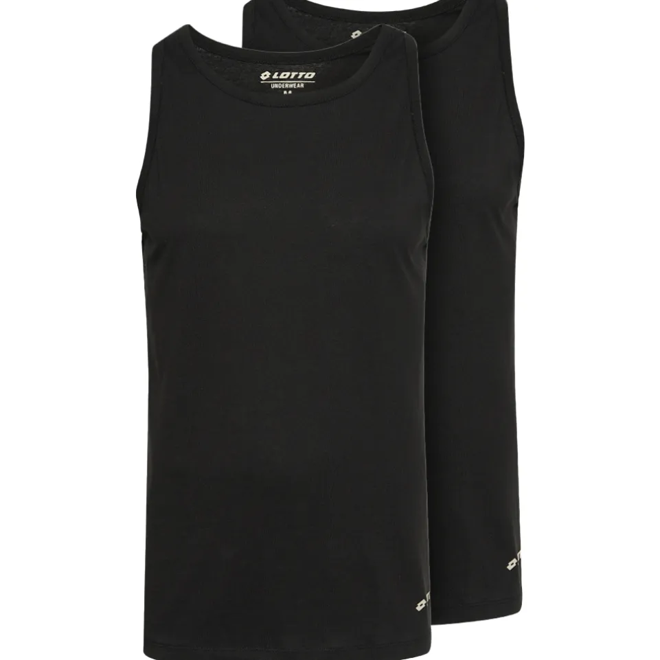Lotto Herren Unterhemden Tank Top 2er-Pack schwarz 39510718