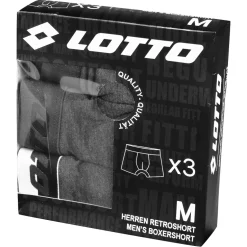 Lotto Retro Herren Boxershorts 3er-Pack grau MBXX1002NET-GREY