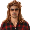 MAASKANTJE "Bami" Retro Mullet Vokuhila Perücke hellbraun