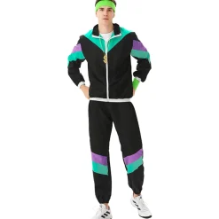 MAASKANTJE "Bärry" Retro 90er Jahre Trainingsanzug Kostüm schwarz