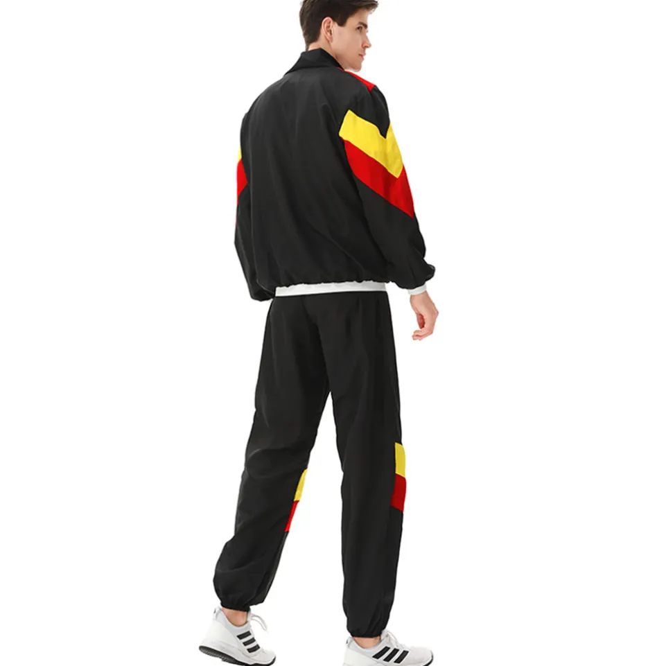 MAASKANTJE "Gärry" Retro 90er Jahre Trainingsanzug Kostüm schwarz