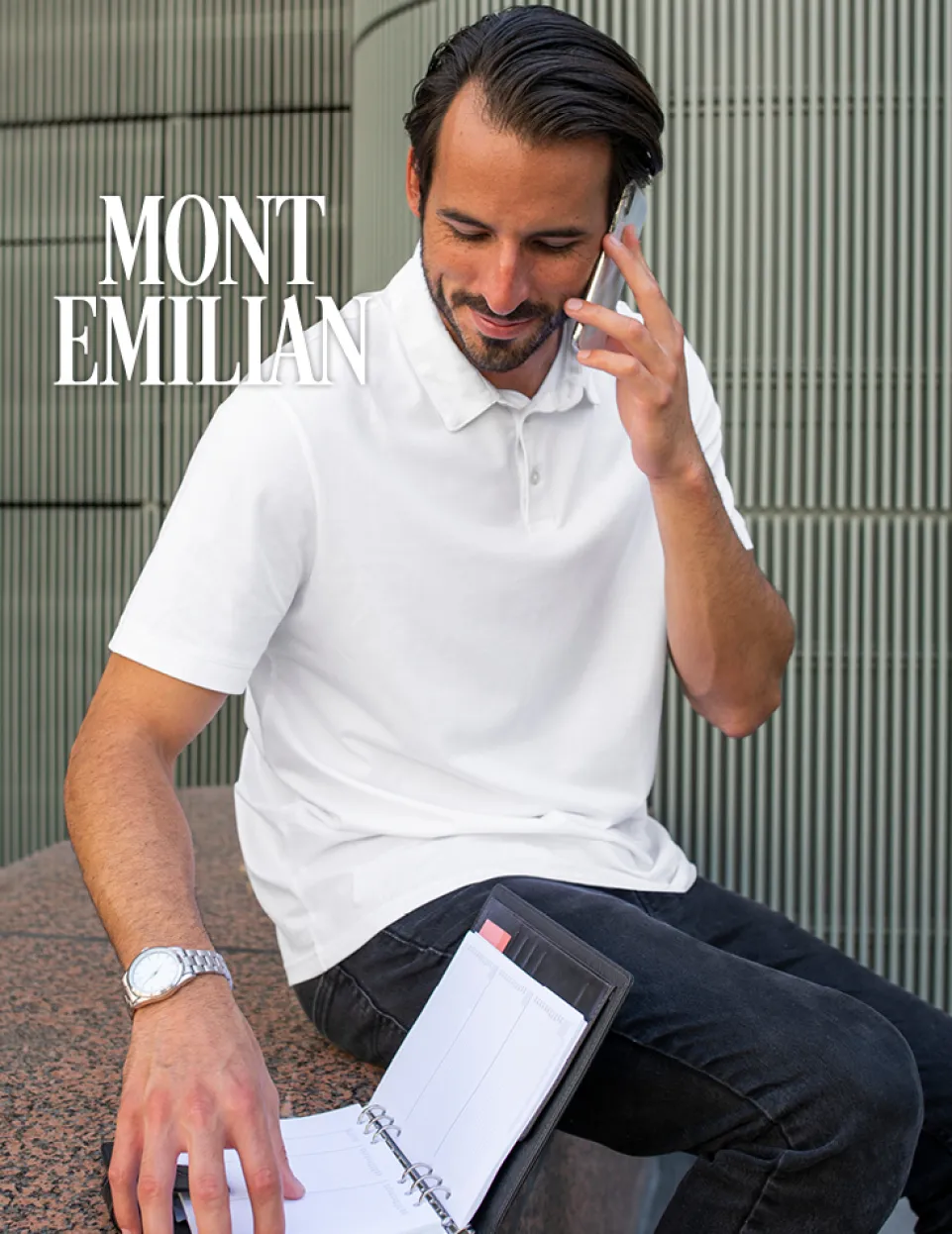 MONT EMILIAN "Caen" Herren Basic Polo-Shirt navy