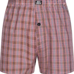 MONT EMILIAN "Nantes" Herren American Boxershorts 2er-Pack rot/karo