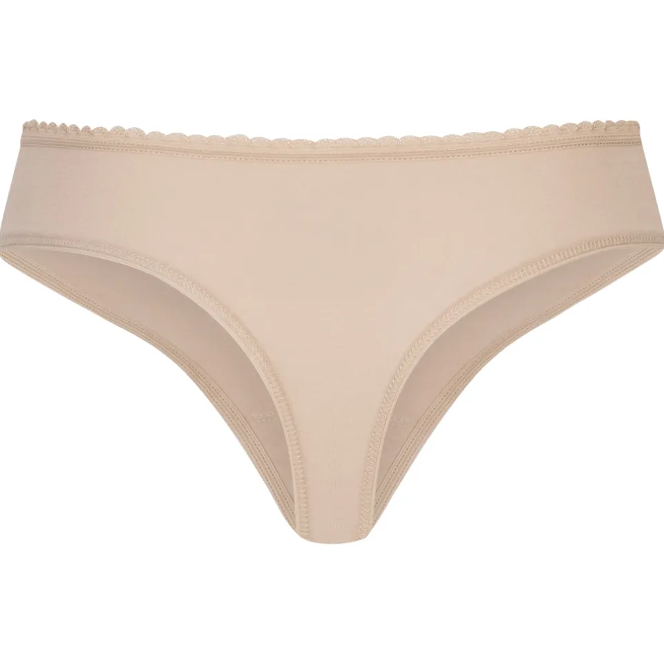 MONT EMILIAN "Nimes" Damen Tanga 6er-Pack beige