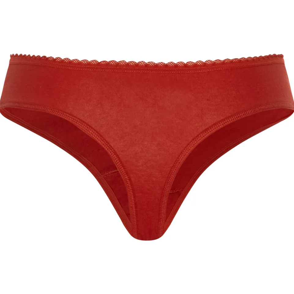 MONT EMILIAN "Nimes" Damen Tanga 6er-Pack rot