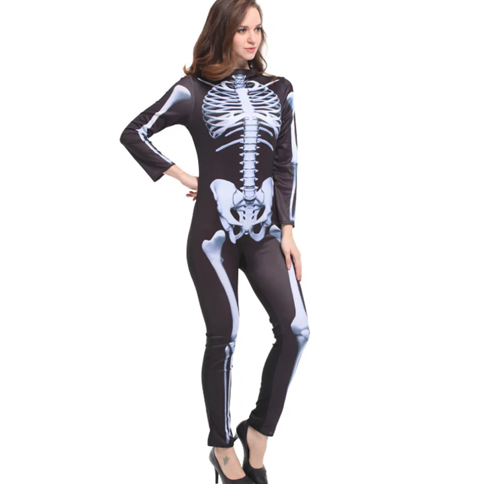 Mrs. Skeleton Jumpsuit Damen Kostüm MIESEPETER®