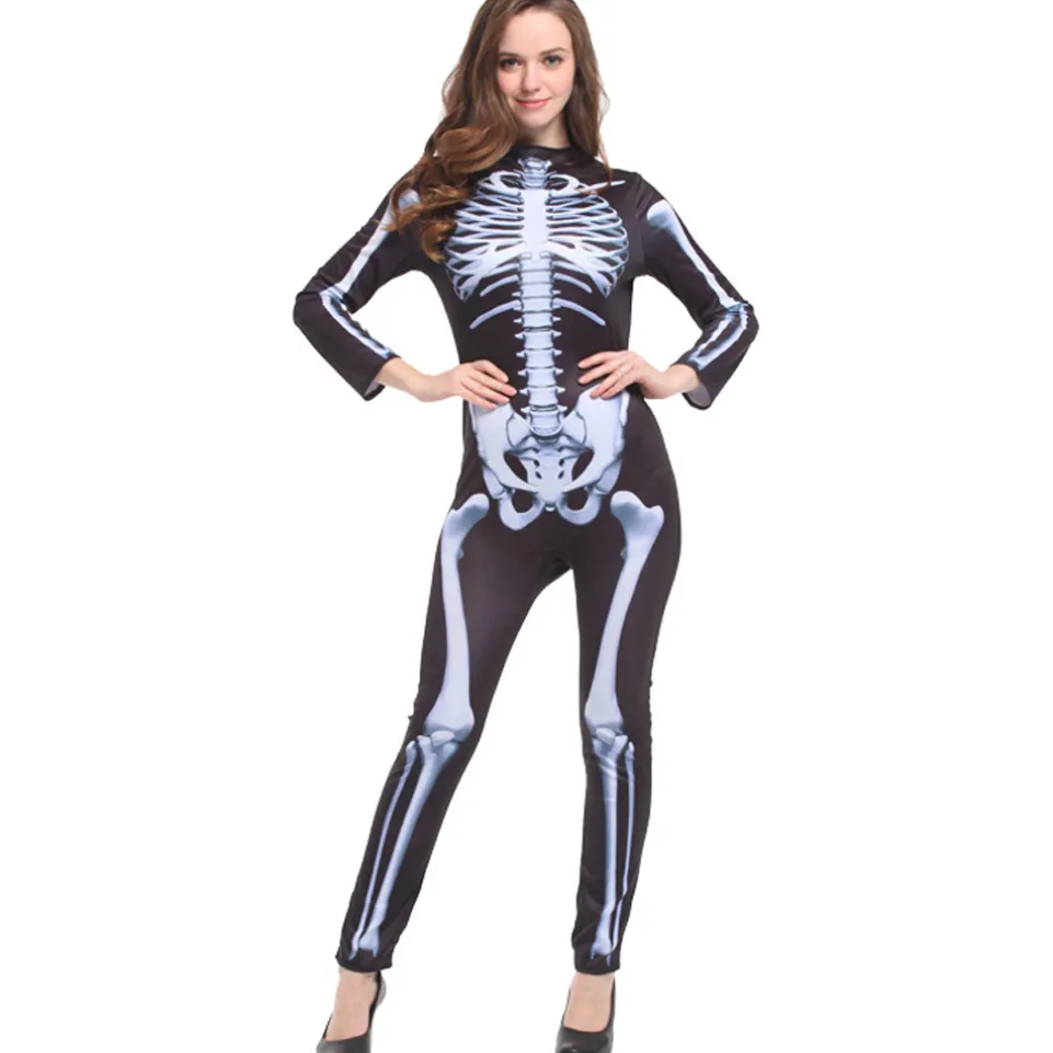 Mrs. Skeleton Jumpsuit Damen Kostüm MIESEPETER®