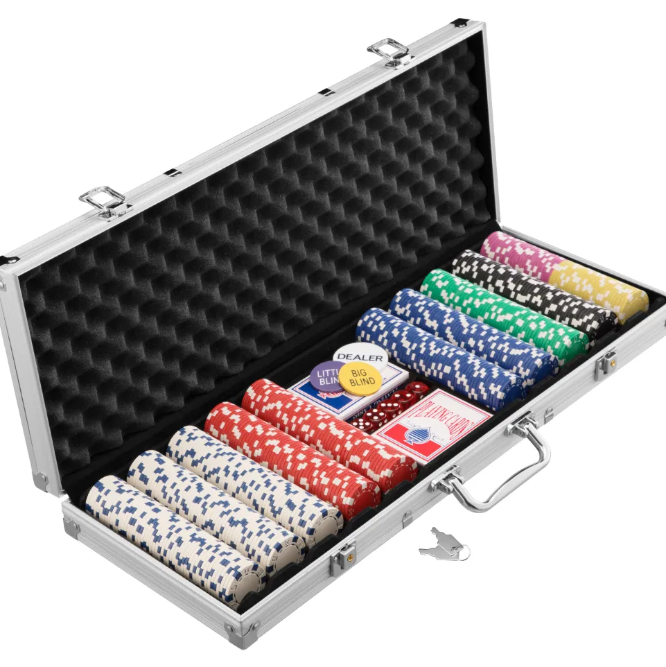 MUWO "All In" Pokerkoffer-Set mit 500 Chips