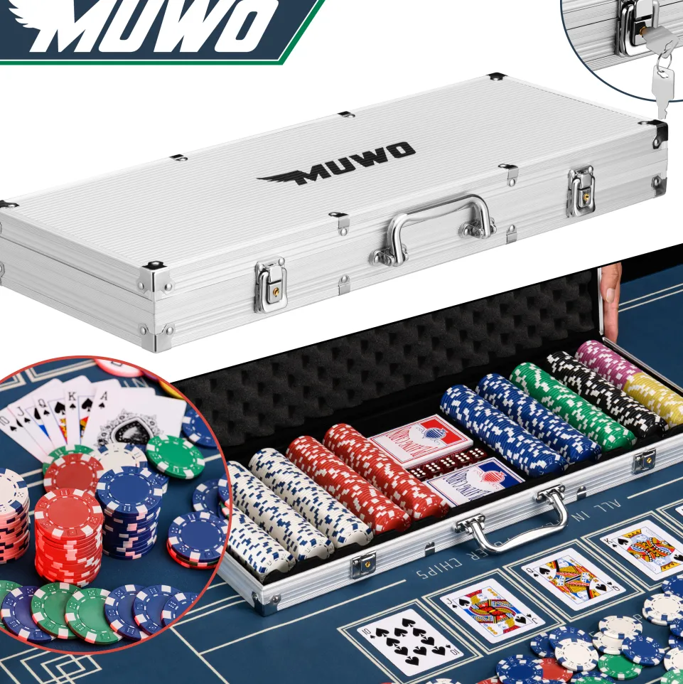 MUWO "All In" Pokerkoffer-Set mit 500 Chips