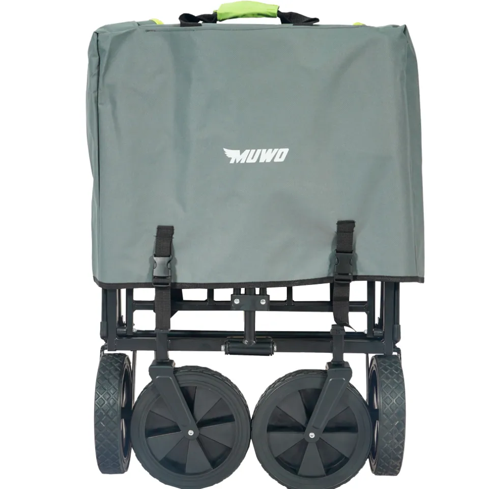 MUWO faltbarer Bollerwagen 100 L, max. 110 kg grün