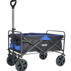 MUWO faltbarer Bollerwagen 100 L, max. 110 kg blau/schwarz